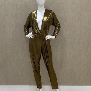 NWT American Apparel Jumpsuit in GOLD (Size XS)